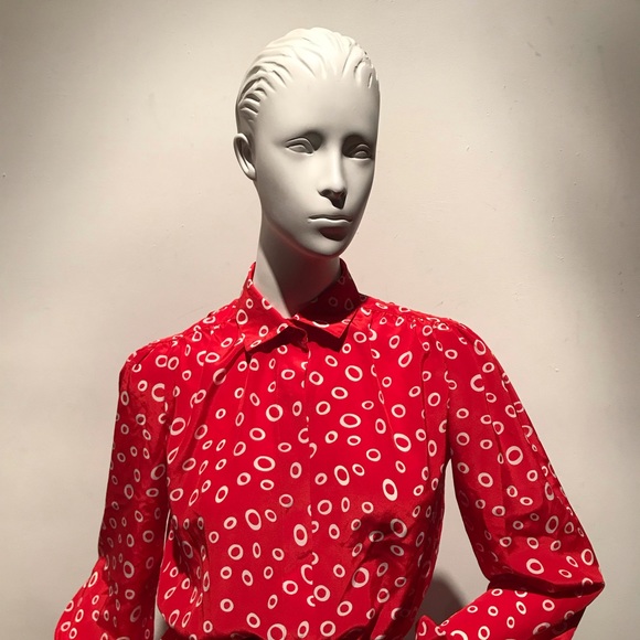 Liz Claiborne Dresses & Skirts - VINTAGE Liz Claiborne Red/White Print Day Dress 6P